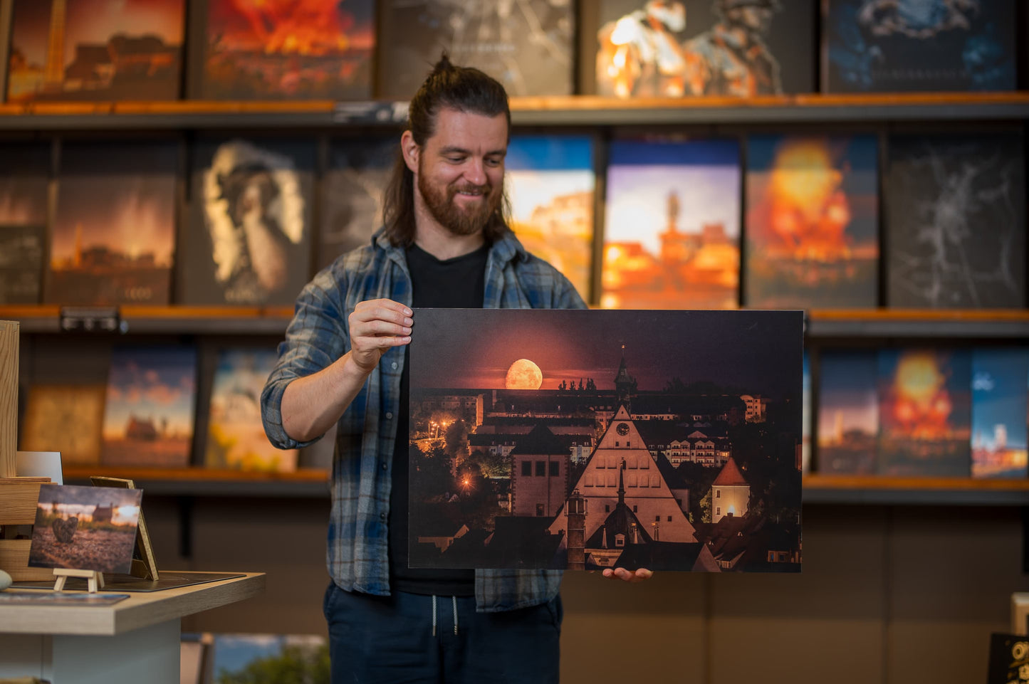 Wandbild 'Dom mit Monduntergang' 60x40cm auf 5mm Forex - B-Ware