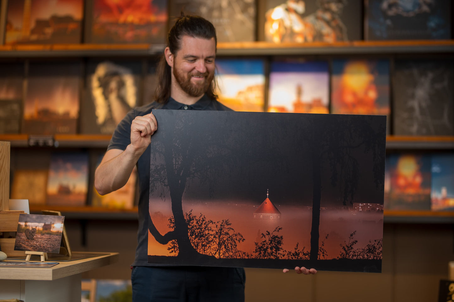 Wandbild 'Donatsturm bei Tiefnebel' 75x50cm auf 5mm Forex - B-Ware