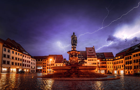 Wanduhr Vintage-Holz - Blitzer Otto