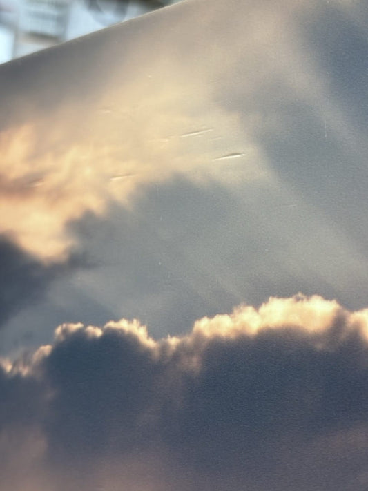 Wandbild 'Landratsamt mit Sonnenuntergang' 80x50cm auf 3mm Forex - B-Ware