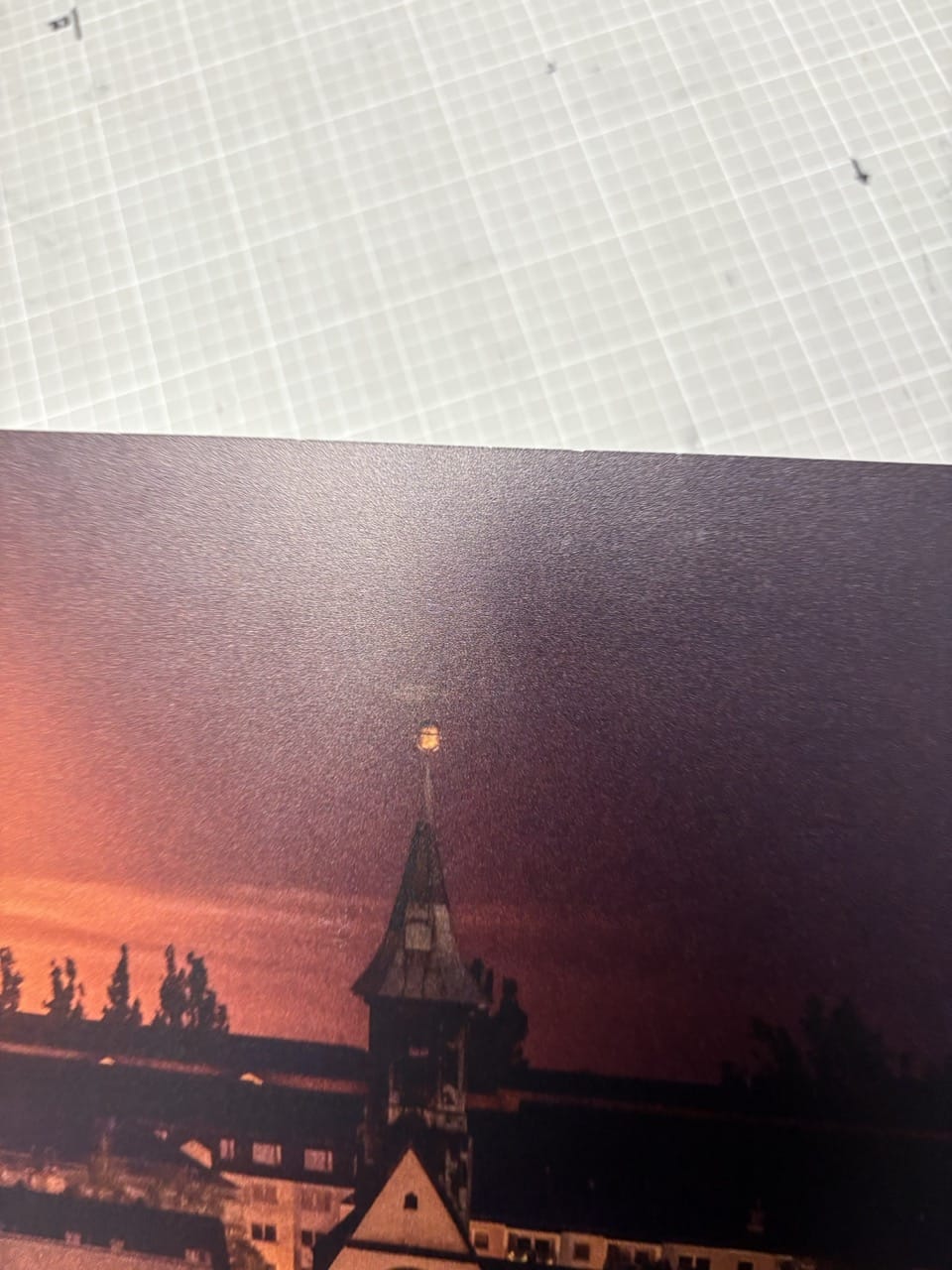 Wandbild 'Dom mit Monduntergang' 60x40cm auf 5mm Forex - B-Ware