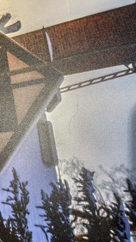 Wandbild 'Freibergsdorfer Hammer im Winter' 90x60cm 3mm Forex - B-Ware