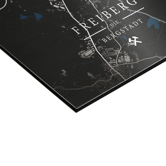 Wandbild 'Stadtplan Landkarte Freiberg'