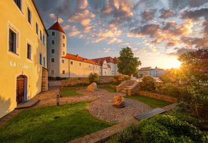 Wandbild 'Schloßplatz Sonnenaufgang'