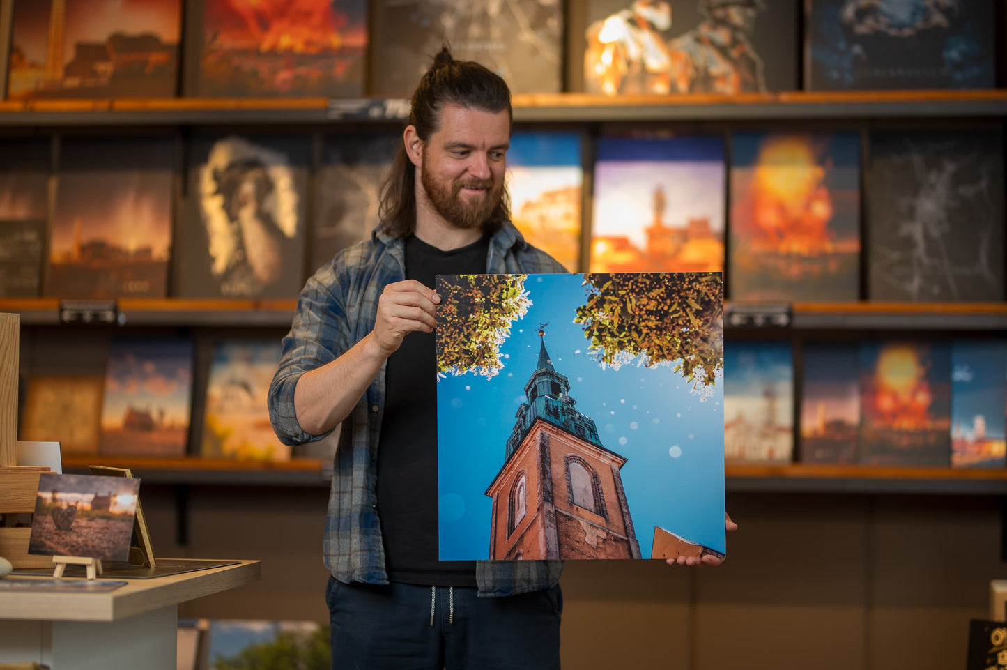 Wandbild 'Petrikirche' 45x45cm auf 5mm Forex - B-Ware