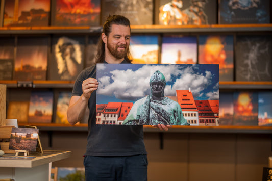 Wandbild 'Otto der Reiche auf dem Obermarkt' 70x35cm auf 3mm Forex - B-Ware