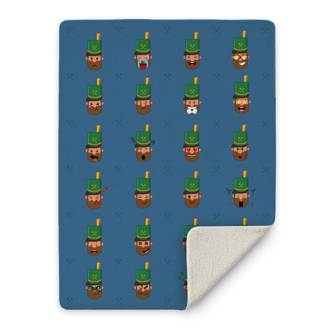 Kuscheldecke 'Bergmanns-Emojis'