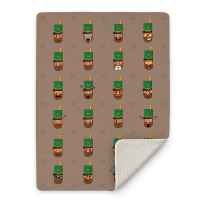Kuscheldecke 'Bergmanns-Emojis'