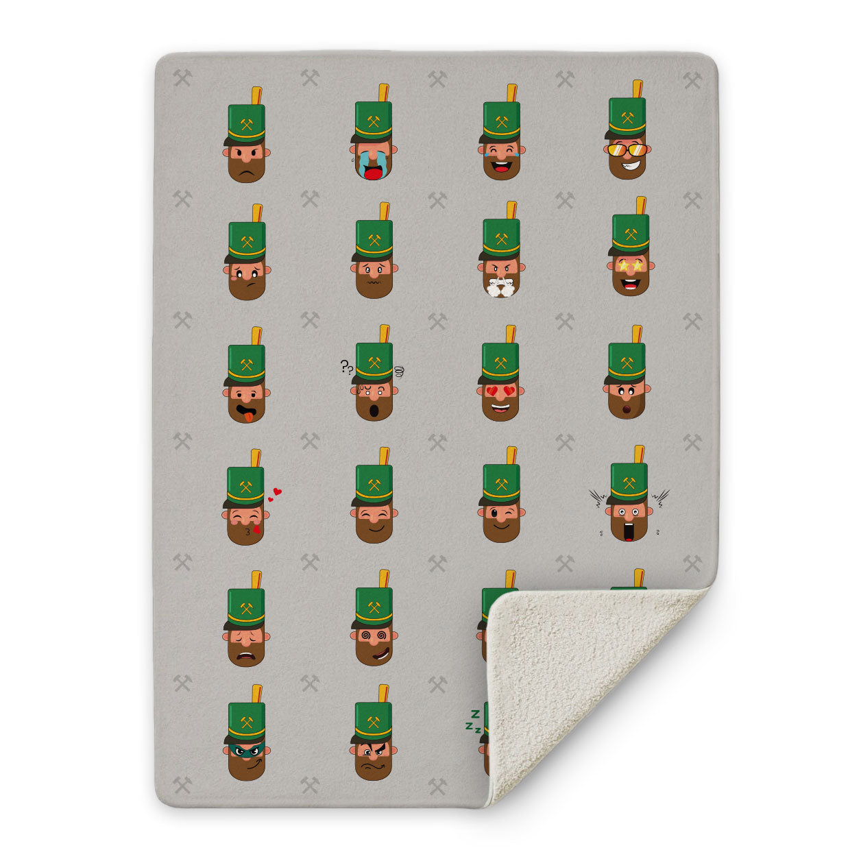 Kuscheldecke 'Bergmanns-Emojis'