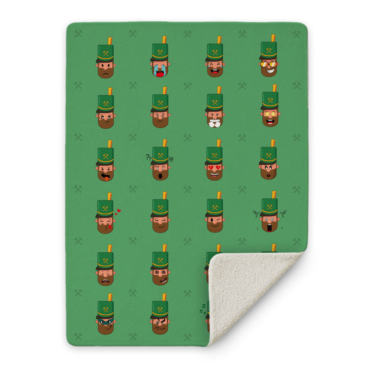 Kuscheldecke 'Bergmanns-Emojis'