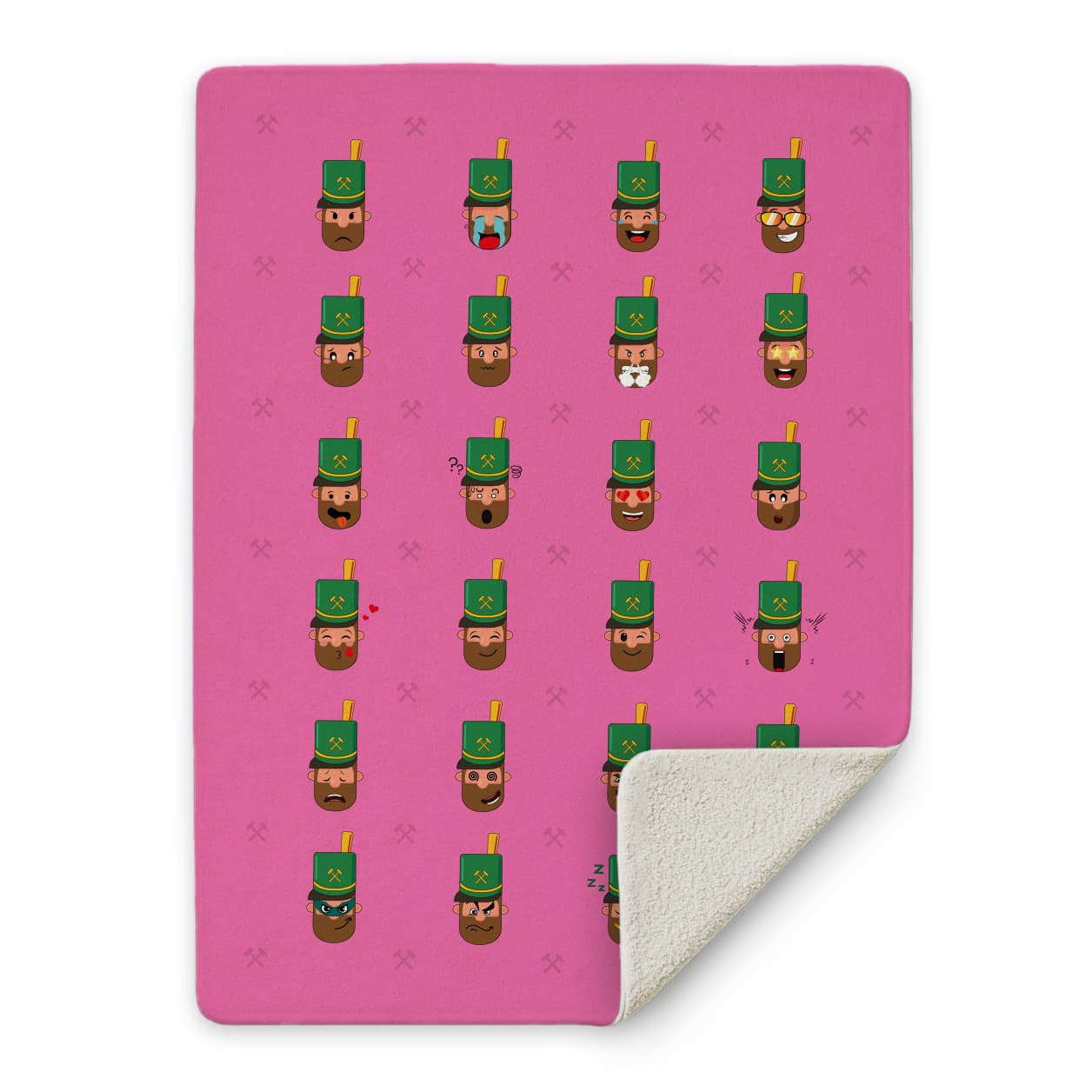Kuscheldecke 'Bergmanns-Emojis'