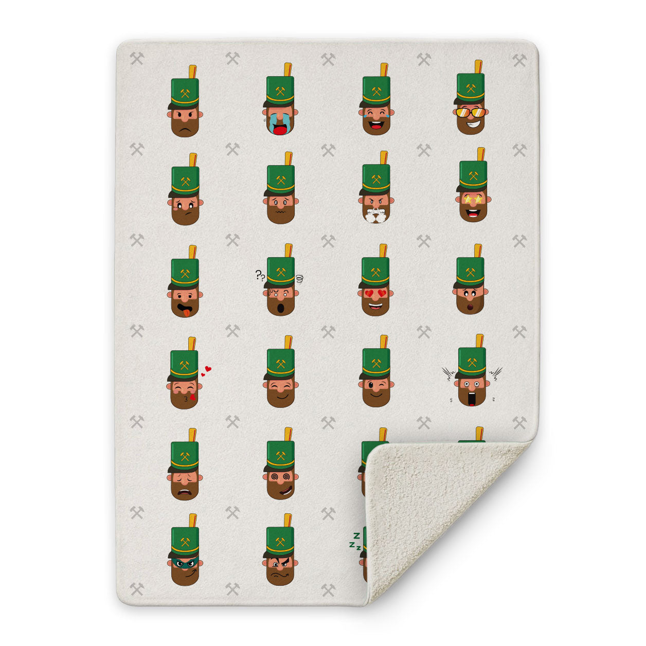 Kuscheldecke 'Bergmanns-Emojis'