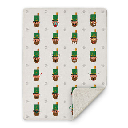 Kuscheldecke 'Bergmanns-Emojis'