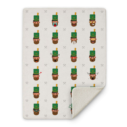 Kuscheldecke 'Bergmanns-Emojis'