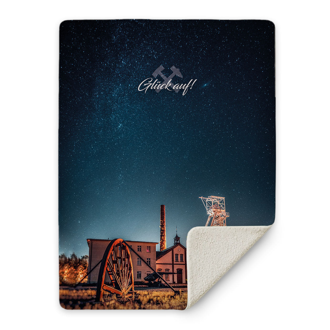 Kuscheldecke 'Reiche Zeche - Glück auf'