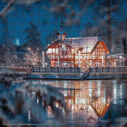 Bergstadt-Puzzle Motiv 02 – Detailausschnitt des zusammengesetzten Puzzles, Schwanenschlösschen