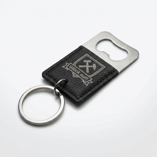 Schlüsselanhänger mit Bieröffner "Glück auf!"