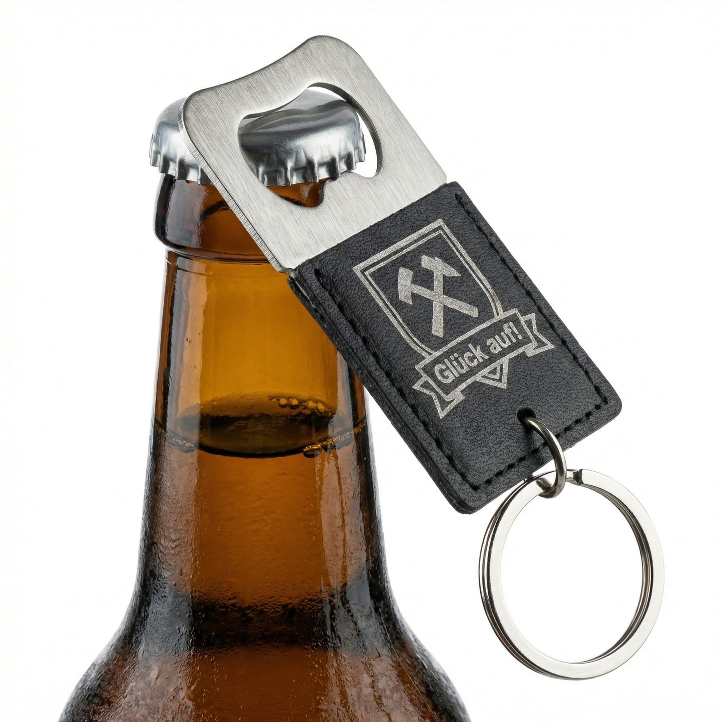 Schlüsselanhänger mit Bieröffner "Glück auf!"