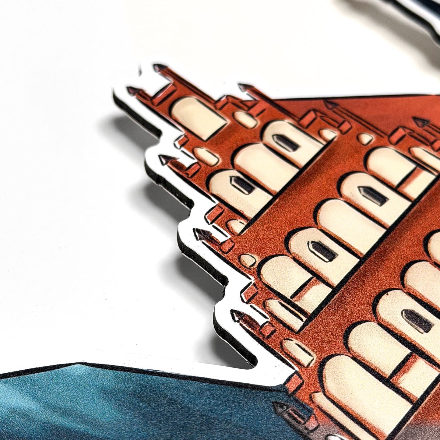 Wandbild Freiberg Stadtsilhouette - Konturengefräst