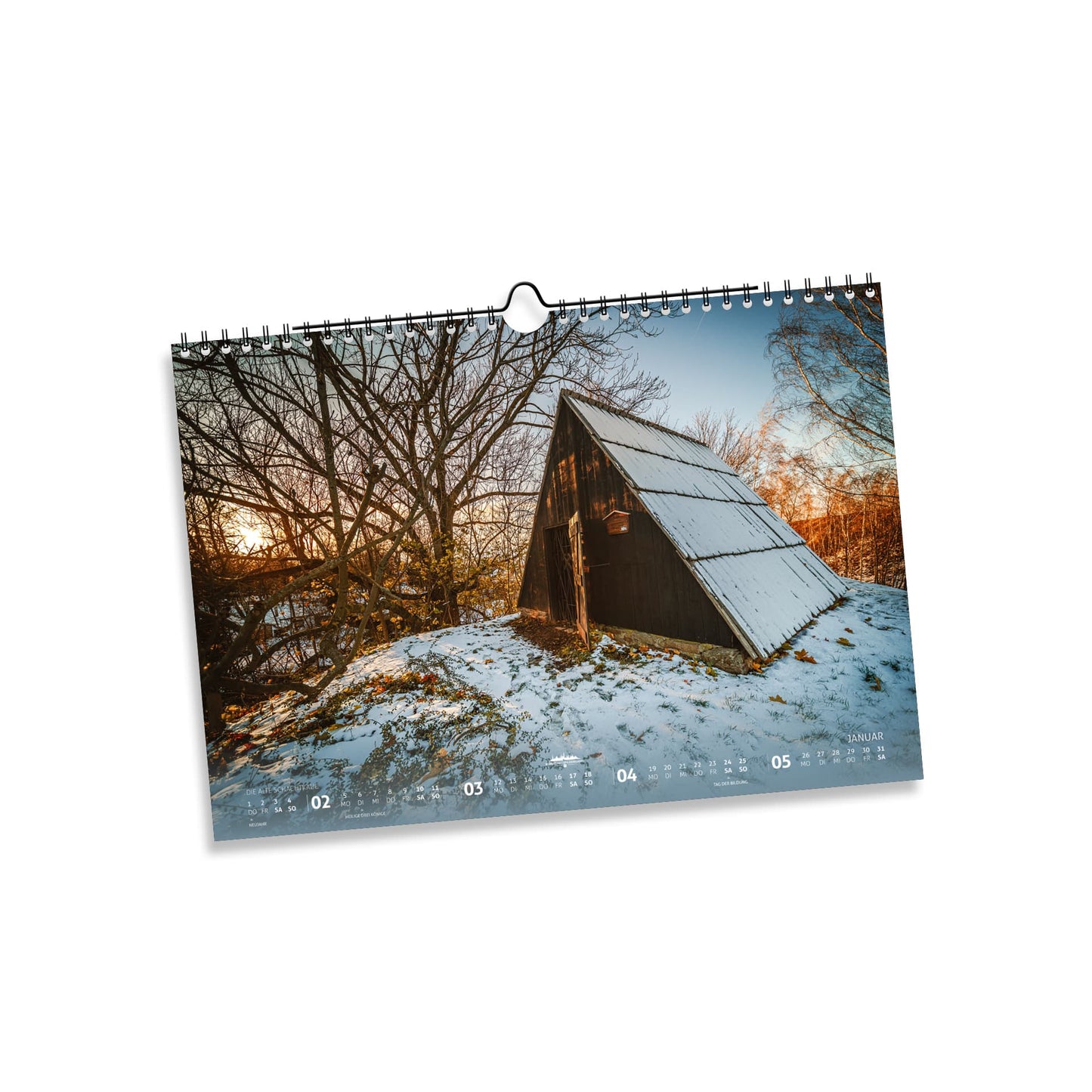 Bergstadtkalender 2026 - Wandkalender DIN A4 Querformat