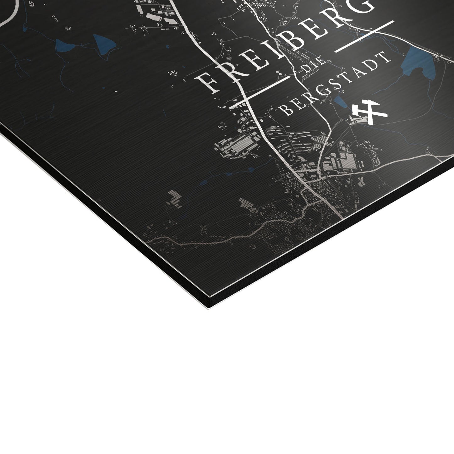 Wandbild 'Stadtplan Landkarte Freiberg'