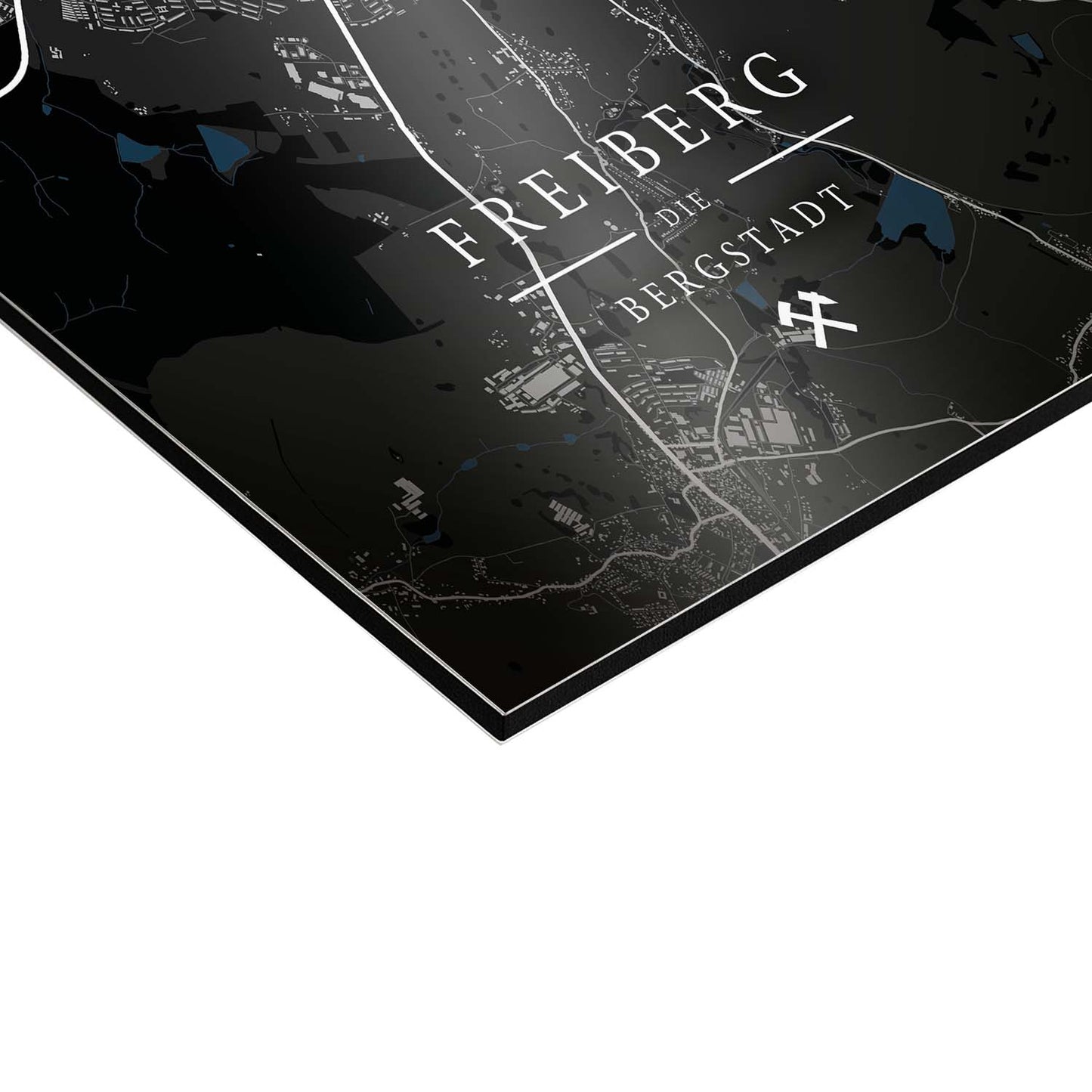 Wandbild 'Stadtplan Landkarte Freiberg'