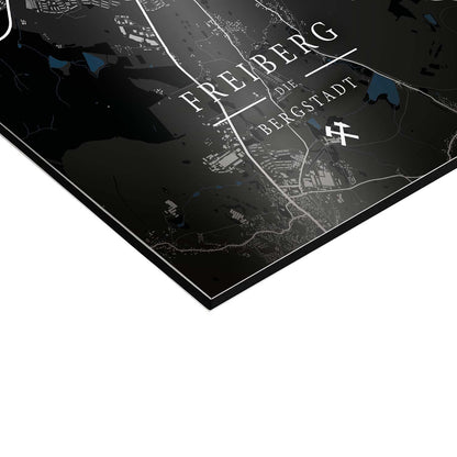 Wandbild 'Stadtplan Landkarte Freiberg'