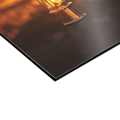 Wandbild 'Grubenlampe Sonnenuntergang'