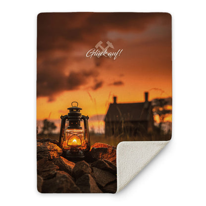 Kuscheldecke 'Glück auf - Grubenlampe'
