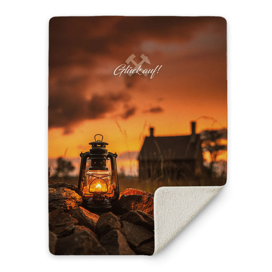Kuscheldecke 'Glück auf - Grubenlampe'