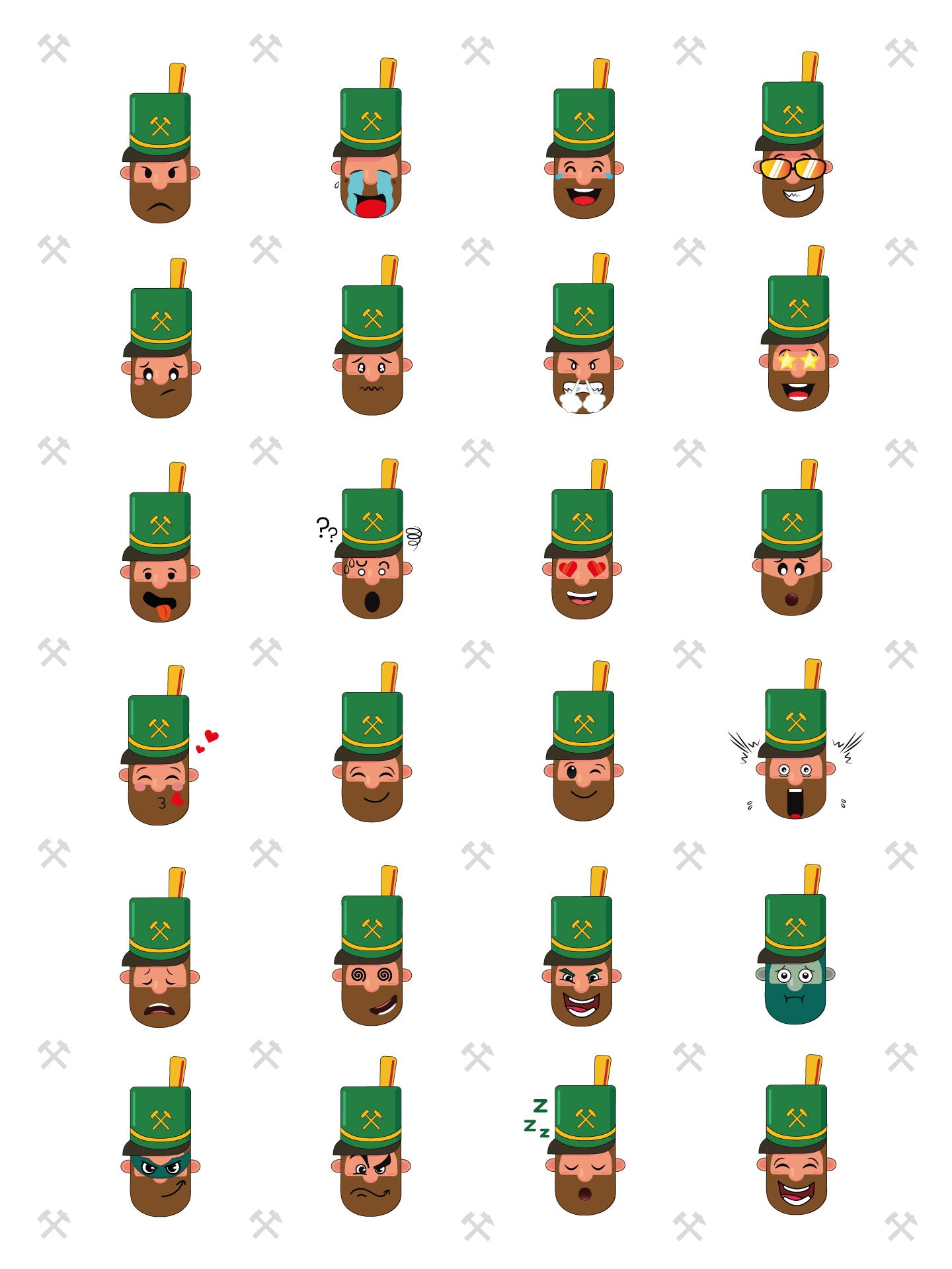 Kuscheldecke 'Bergmanns-Emojis'