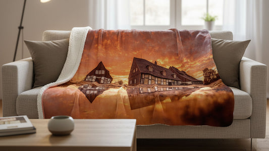 Kuscheldecke 'Spiegelung - Alte Elisabeth'