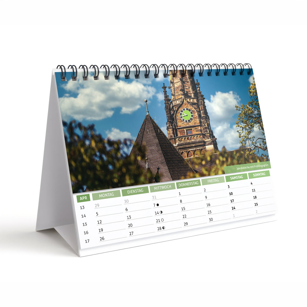 Tischkalender Freiberg 2027 DIN A5 Querformat – April