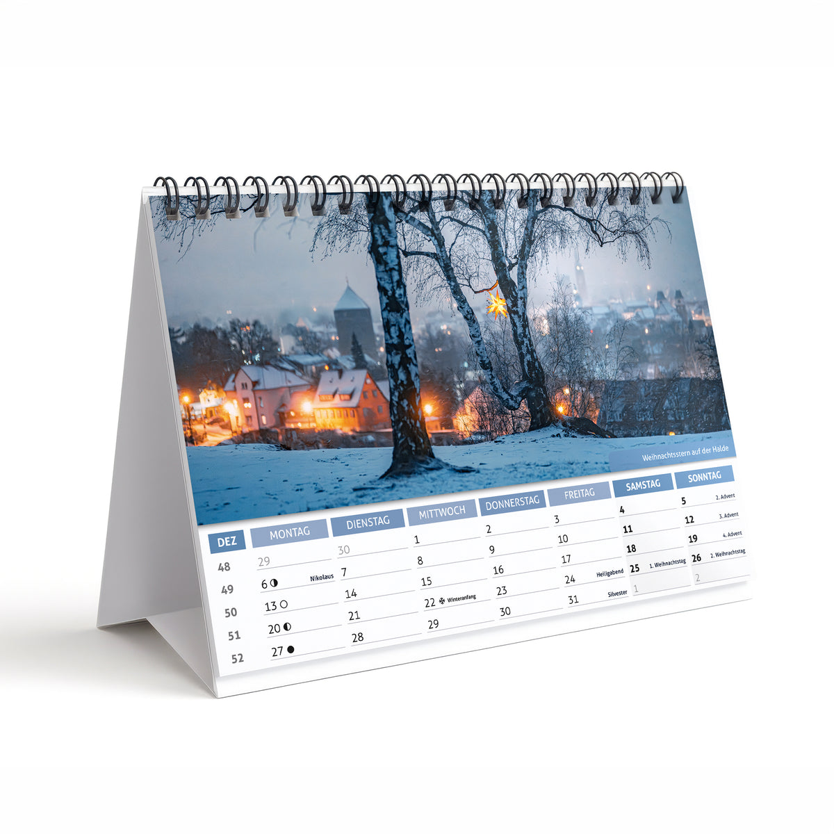 Tischkalender Freiberg 2027 DIN A5 Querformat – Dezember