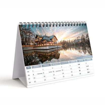 Tischkalender Freiberg 2027 DIN A5 Querformat – Februar
