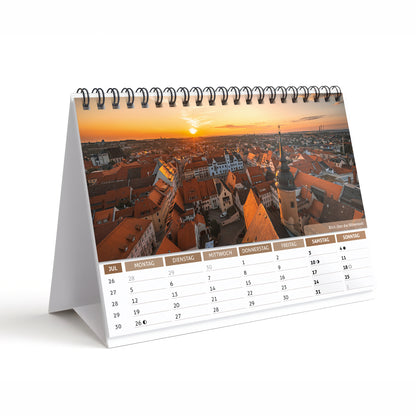 Tischkalender Freiberg 2027 DIN A5 Querformat – Juli