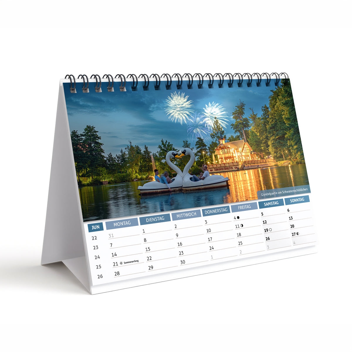 Tischkalender Freiberg 2027 DIN A5 Querformat – Juni