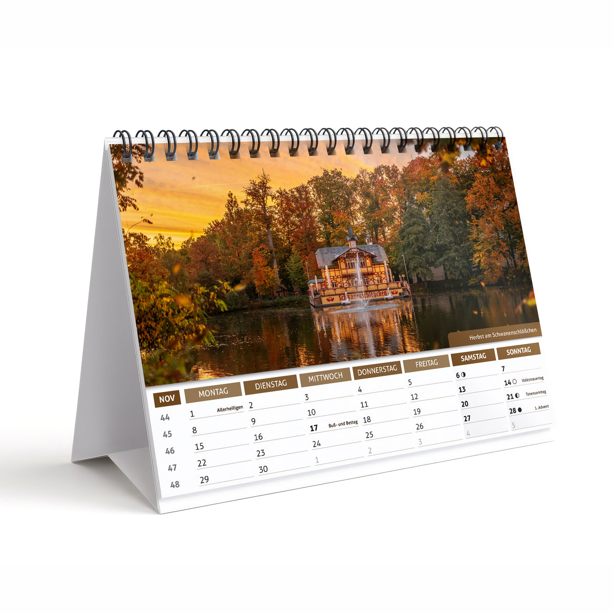 Tischkalender Freiberg 2027 DIN A5 Querformat – November