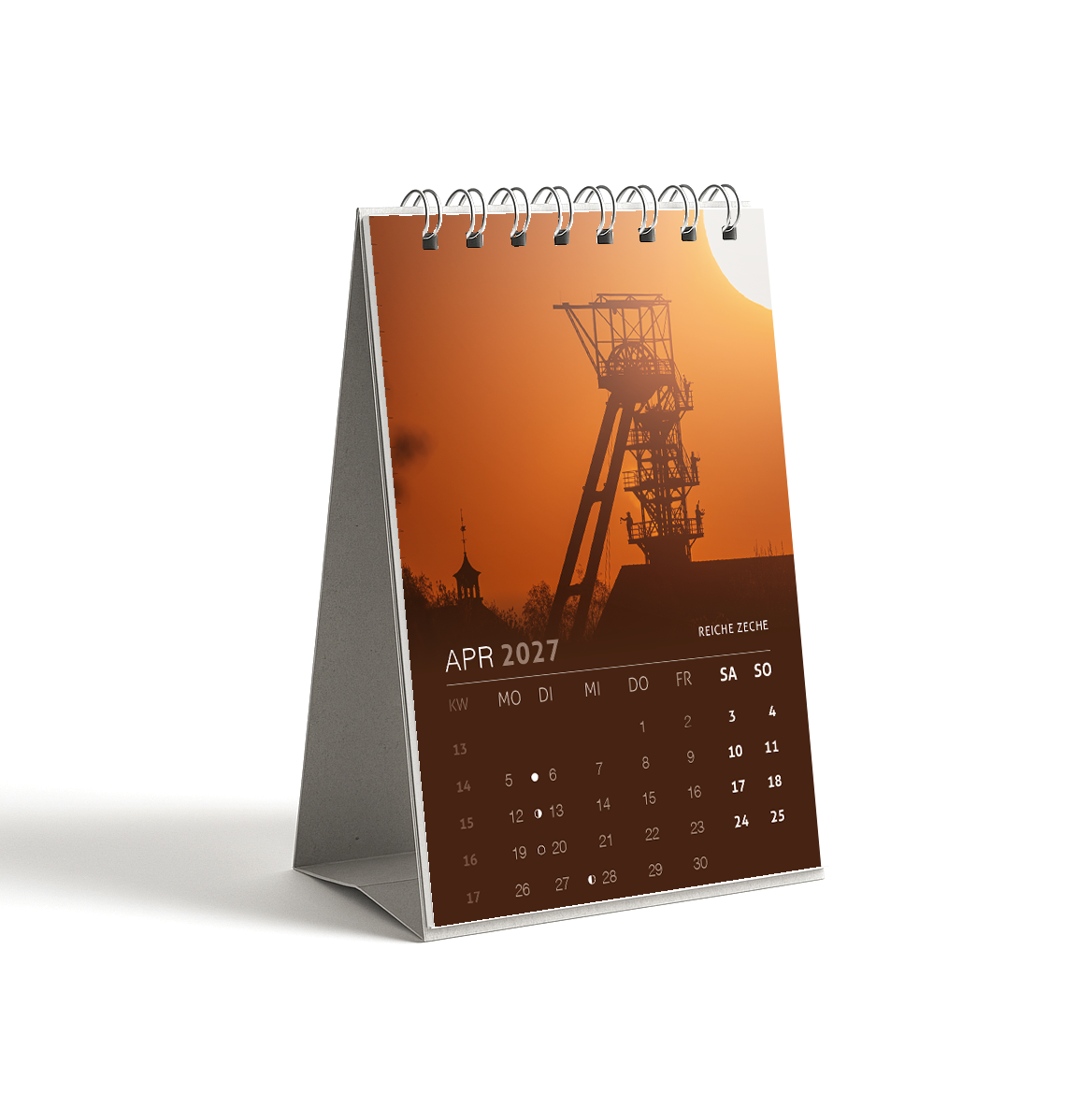 Tischkalender Freiberg 2027 DIN A6 - April: Reiche Zeche