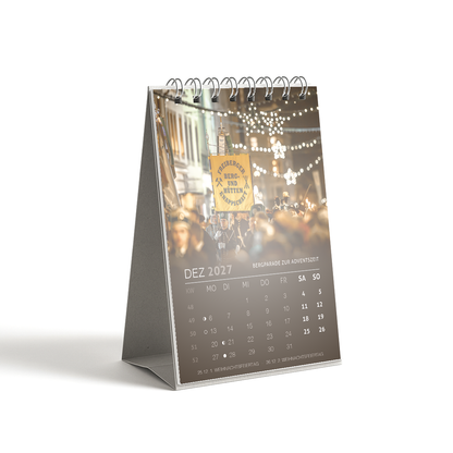 Tischkalender Freiberg 2027 DIN A6 - Dezember: Bergparade zur Adventszeit