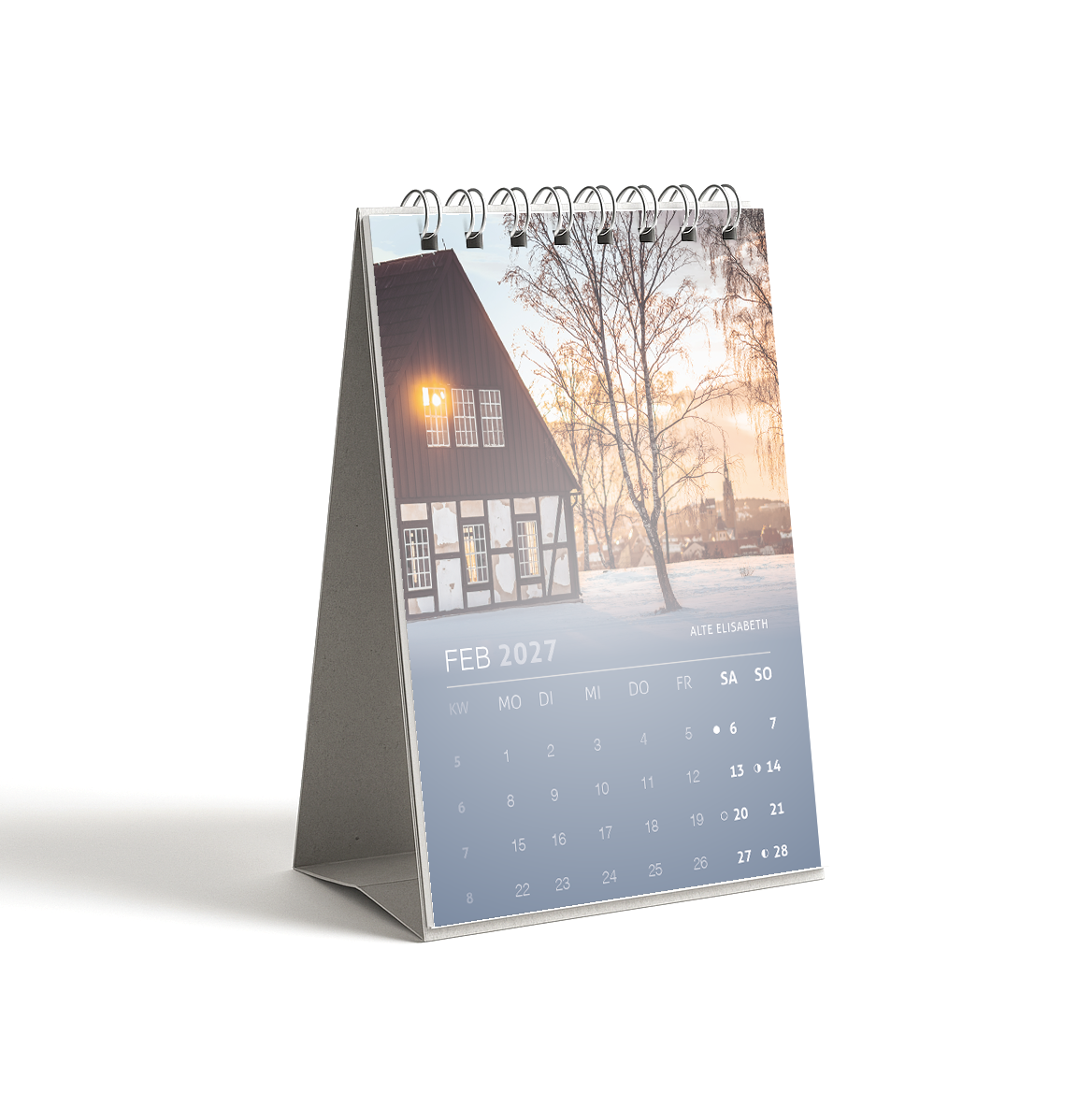 Tischkalender Freiberg 2027 DIN A6 - Februar: Alte Elisabeth
