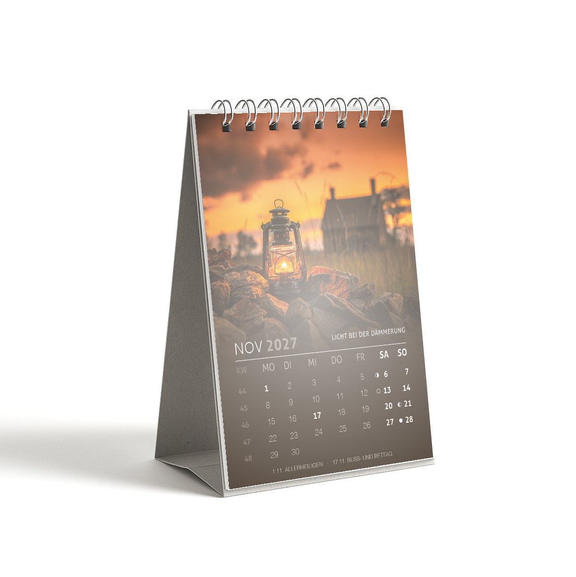 Tischkalender Freiberg 2027 DIN A6 - November: Licht bei der Daemmerung