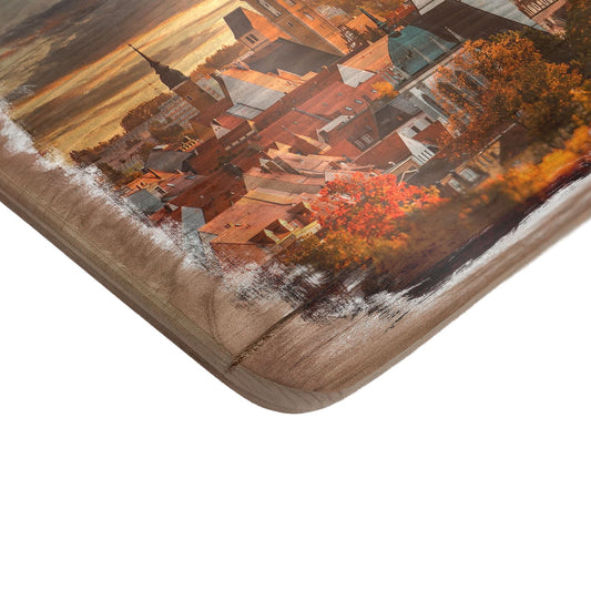 Wanduhr Vintage-Holz - Altstadtblick