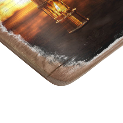 Wandbild 'Grubenlampe Sonnenuntergang'